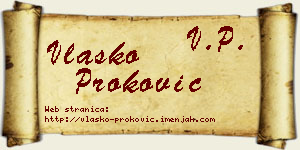 Vlaško Proković vizit kartica